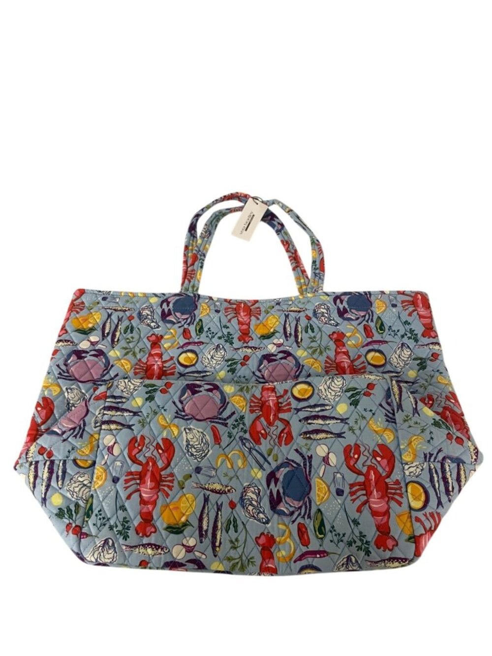 Vera Bradley Bag Essential Grand Tote Handbag Seafood Boil Print Quilted NWT - Picture 4 of 13